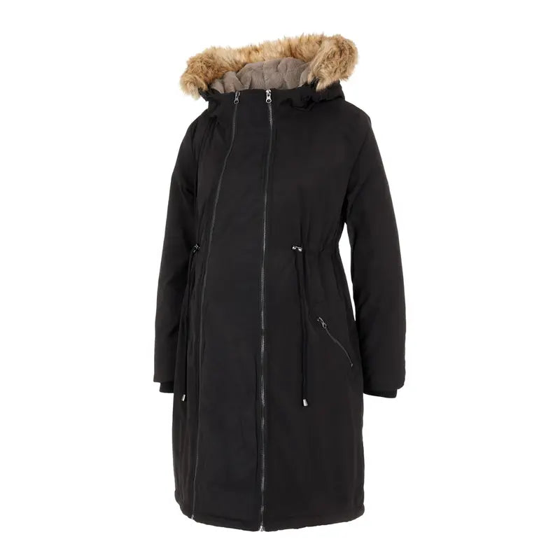 Mamalicious Mantel Damen Tragemantel Umstandsmantel Tragefunktion Schwarz Gr S - 5715318371906
