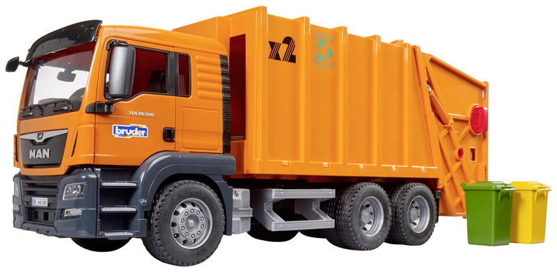 B-Ware Man Tgs Müll Lkw Hecklader Nutzfahrzeug Modell 1 16 Abfallbehälter Drehbar  - 4001702037604