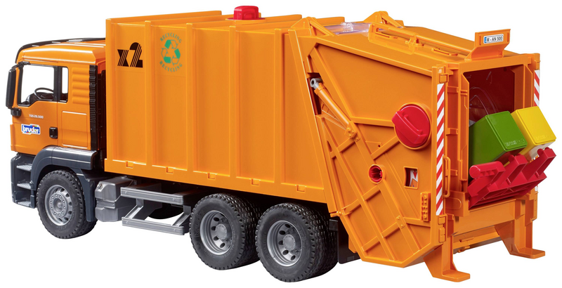 B-Ware Man Tgs Müll Lkw Hecklader Nutzfahrzeug Modell 1 16 Abfallbehälter Drehbar  - 4001702037604