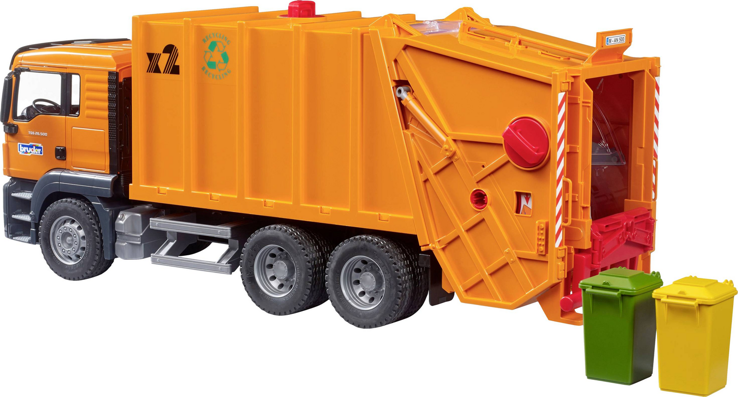 B-Ware Man Tgs Müll Lkw Hecklader Nutzfahrzeug Modell 1 16 Abfallbehälter Drehbar  - 4001702037604