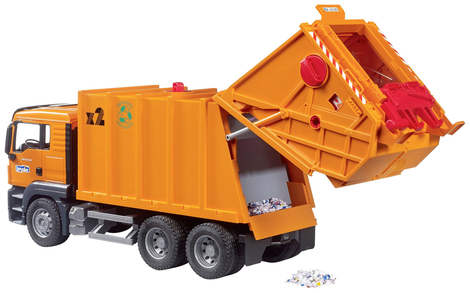B-Ware Man Tgs Müll Lkw Hecklader Nutzfahrzeug Modell 1 16 Abfallbehälter Drehbar  - 4001702037604