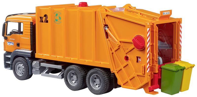 B-Ware Man Tgs Müll Lkw Hecklader Nutzfahrzeug Modell 1 16 Abfallbehälter Drehbar  - 4001702037604