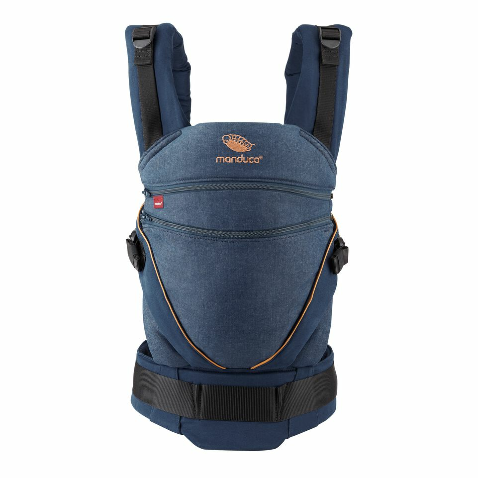 Manduca Xt Cotton Denimblue Toffee Babytrage Rückentrage B-Ware