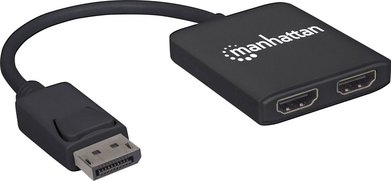 Répartiteur DisplayPort Manhattan 152716 à 2 ports (produit reconditionné), 3810 x 2160 pixels, distributeur, Split767