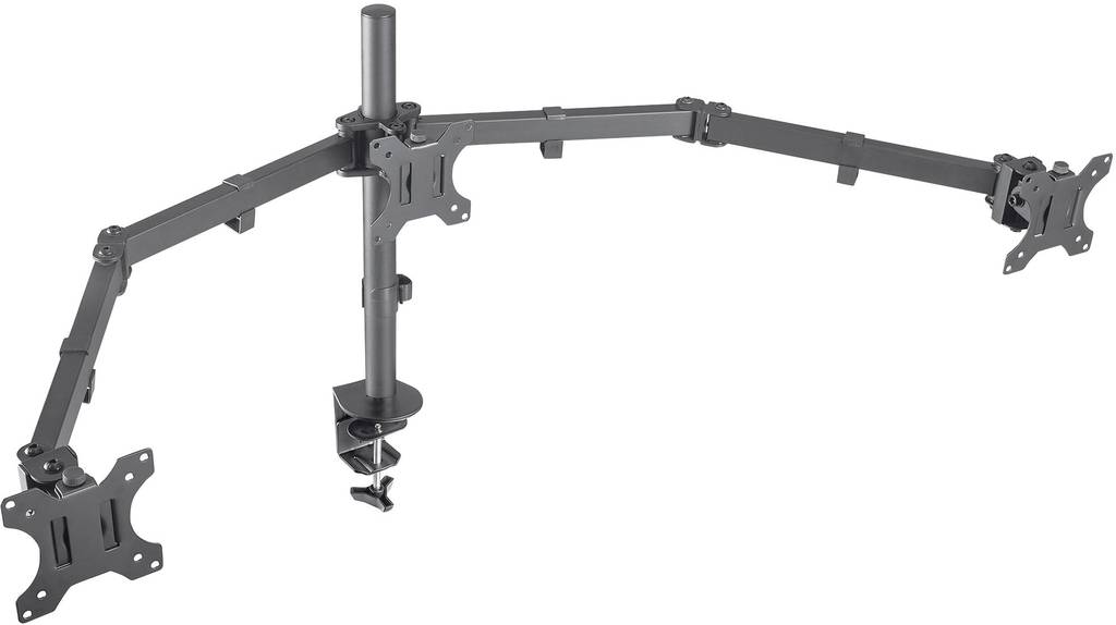 Manhattan 3fach Monitor-Tischhalterung 33,0 cm (13") - 68,6 cm (27") Neigbar - 0766623461658