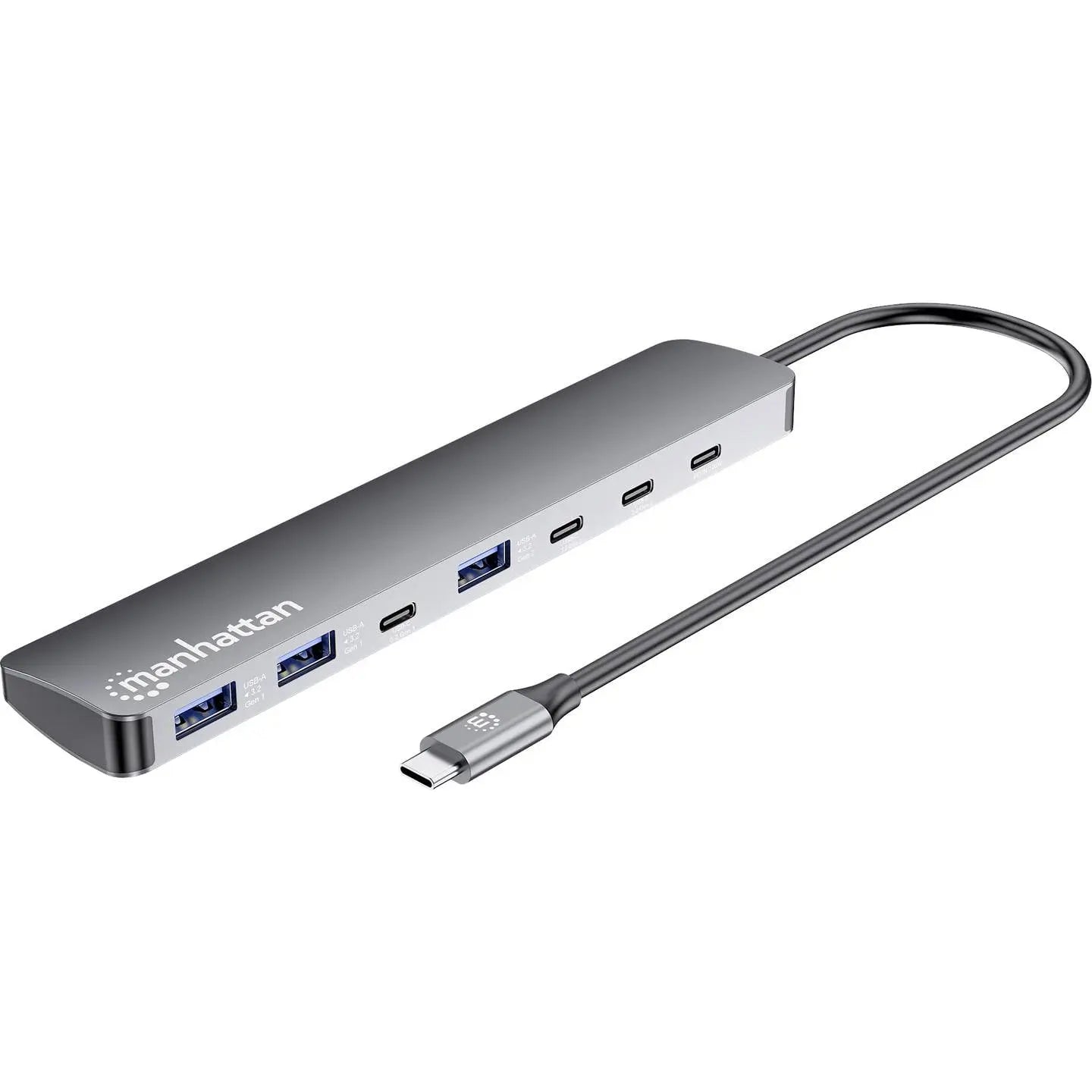 B-Ware Manhattan Usb Hub Verteiler Dockingstation 7 Port 4 X Usb C 3 X Usb A Space Grau - 766623181167