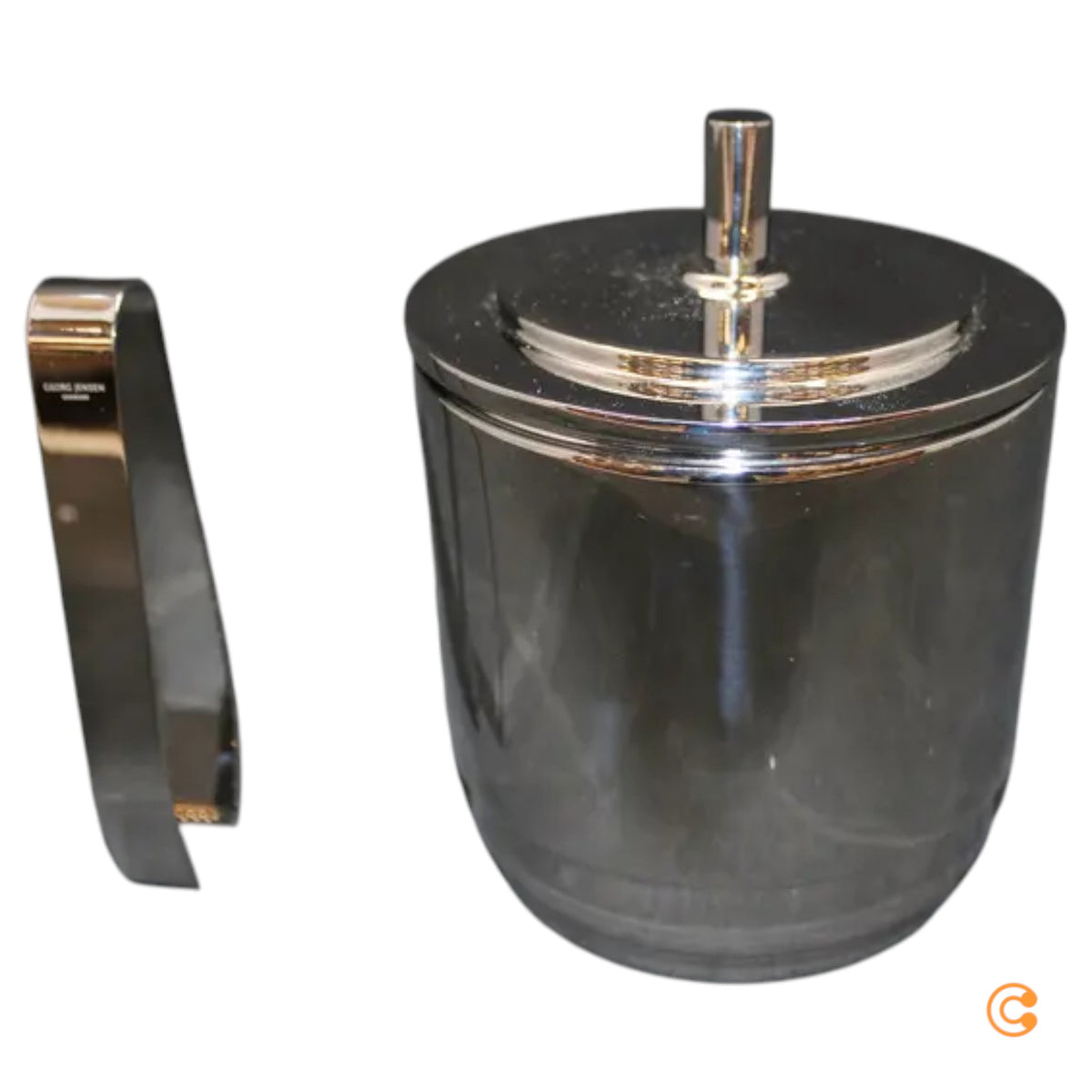 Georg Jensen Manhattan Eimer Eiswürfelbehälter Eiseimer Zange SIEHE TEXT/FOTO - 5705145253247