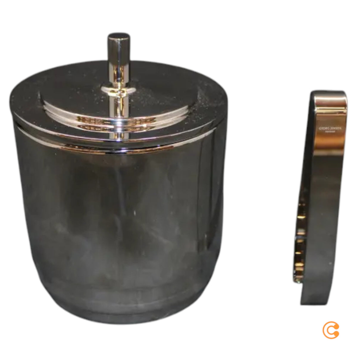 Georg Jensen Manhattan Eimer Eiswürfelbehälter Eiseimer Zange SIEHE TEXT/FOTO - 5705145253247