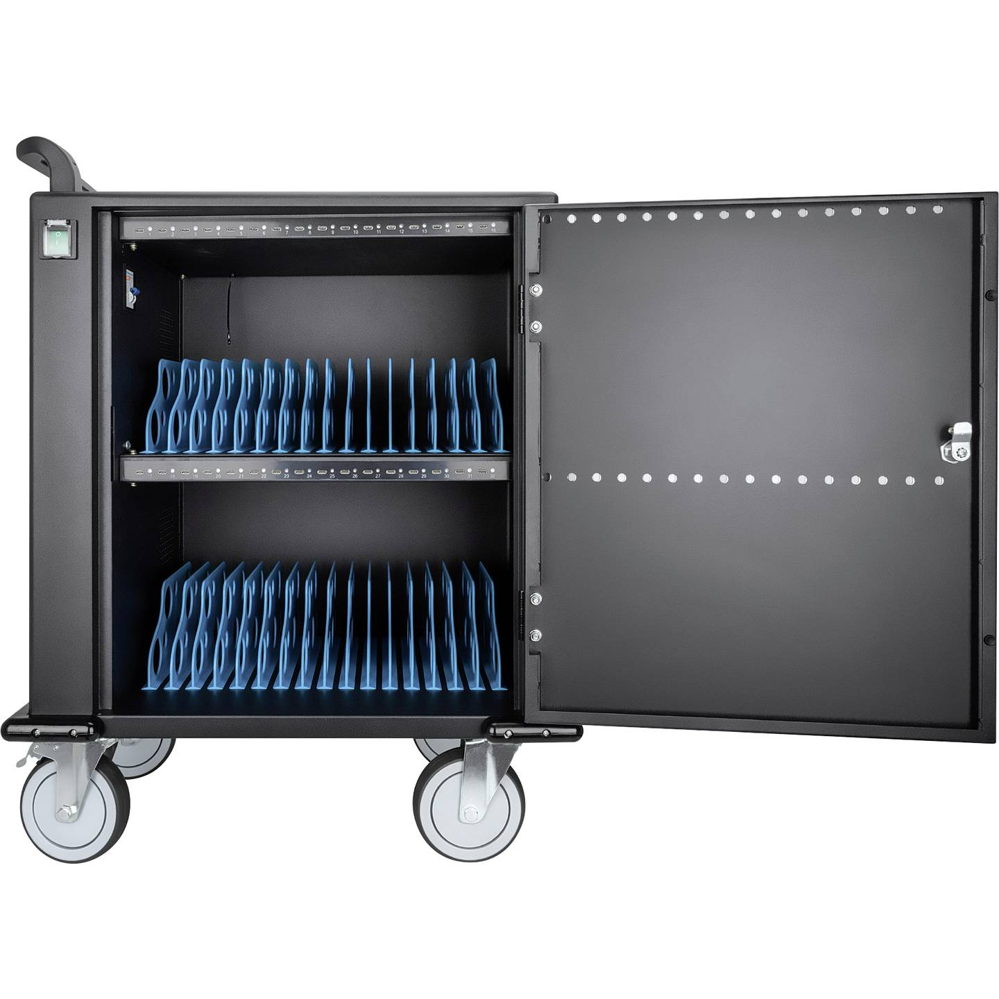 C-Ware Manhattan Ladeschrank Ladesystem Usb C 32 Port Schwarz 576 W Siehe Text/Foto - 766623716000