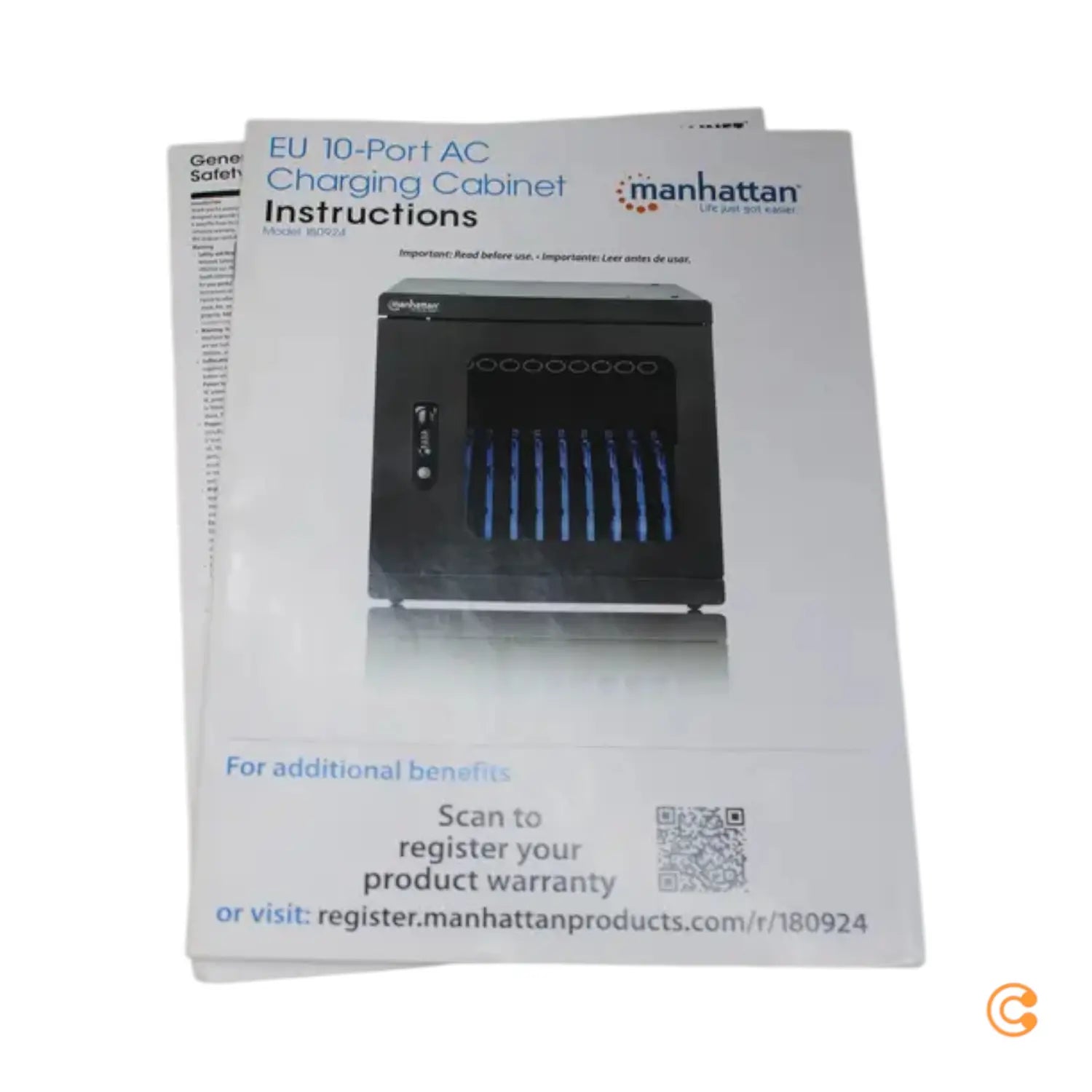 B-Ware Manhattan Ladeschrank Ladestation Schrank 10 Steckdosen Notebook Siehe Text/Foto - 766623180924