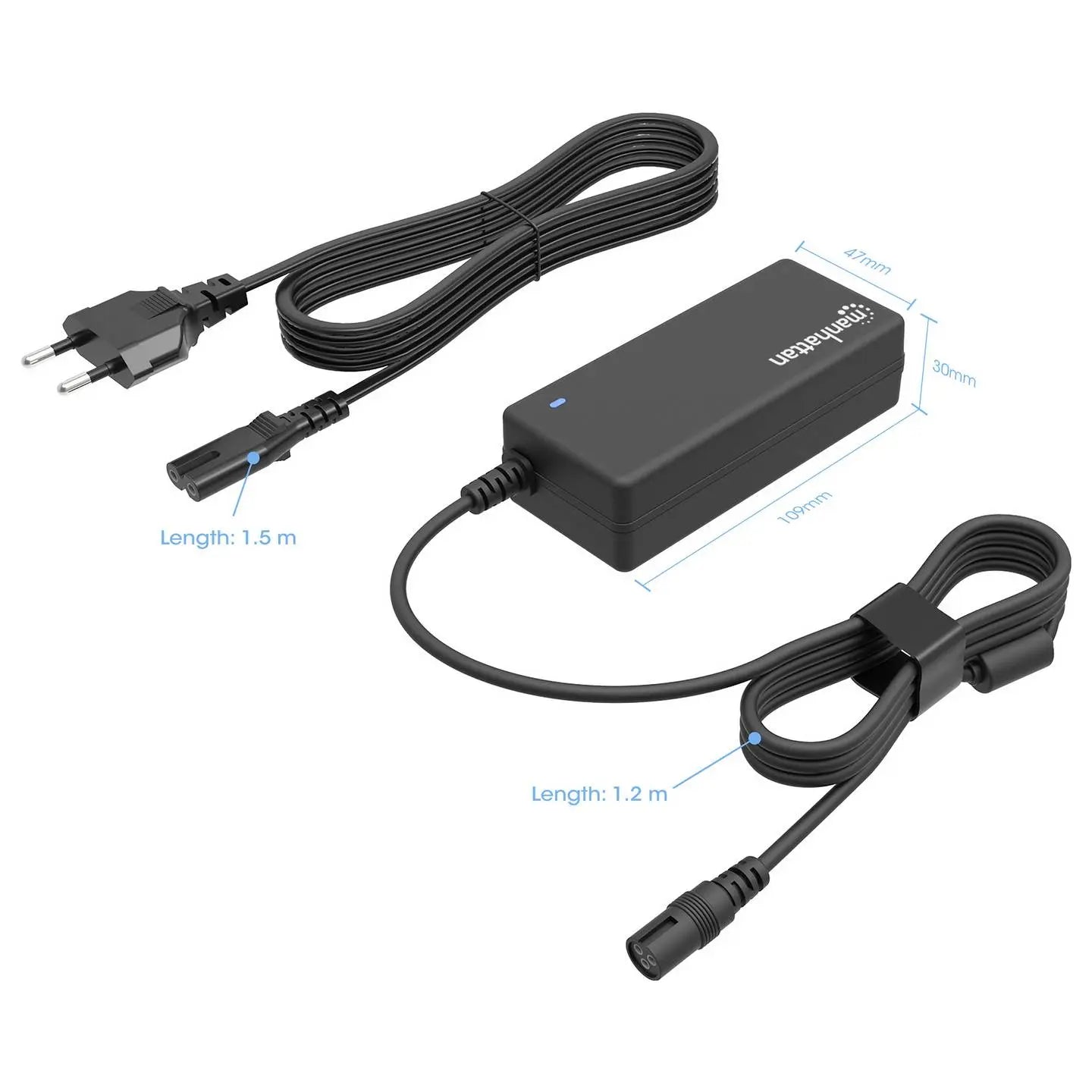 B-Ware Manhattan Notebook Netzteil Laptop Netzteil Universal Schwarz 9 Adapter 65 W Ac - 766623180962