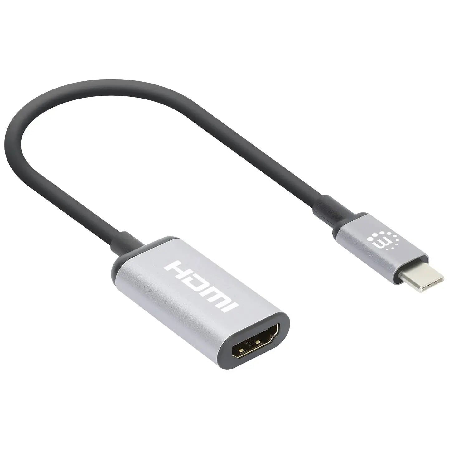 B-Ware Manhattan Adapter Verbindungskabel Usb C Hdmi Kabel Silber Videoübertragung 15cm - 766623153706
