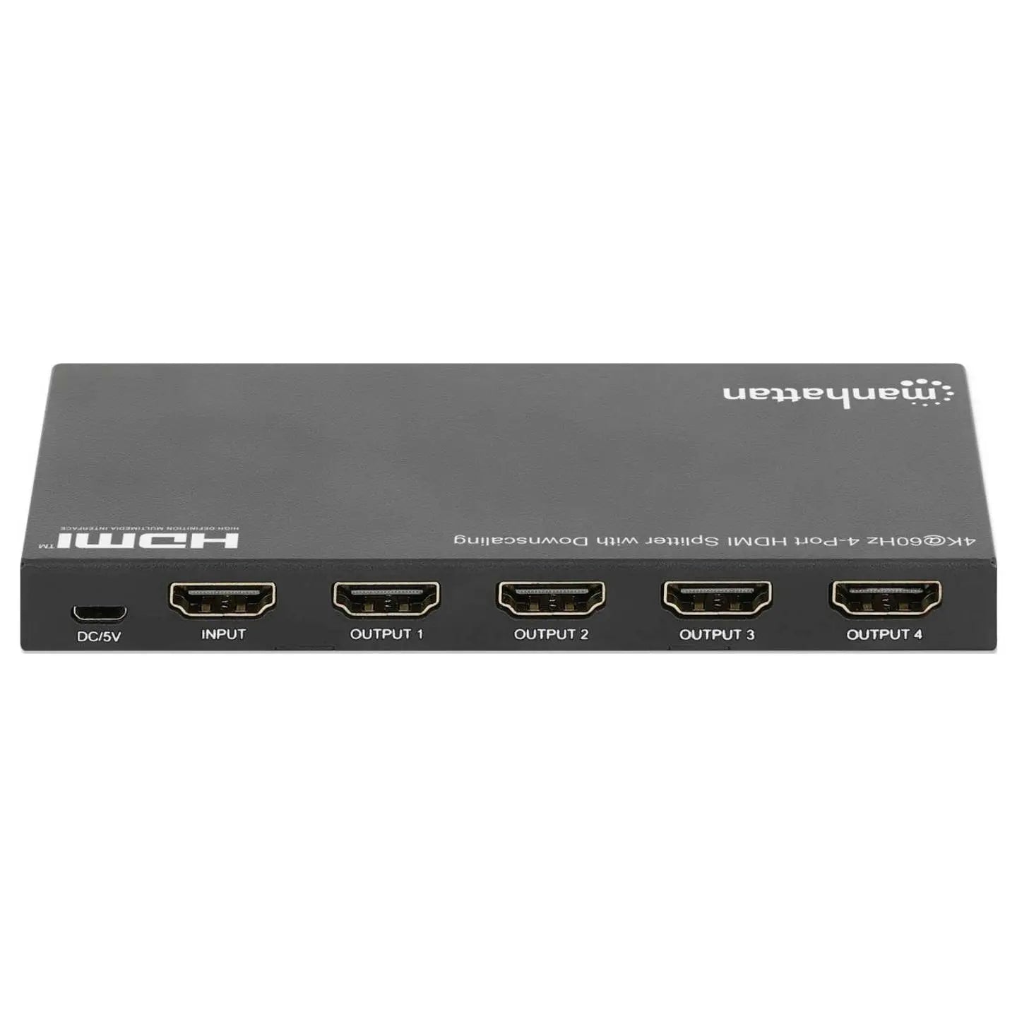 B-Ware Manhattan Hdmi Splitter Verteiler 4 Port Uhd 4 K Schwarz Hdmi Verteiler Usb - 766623208369