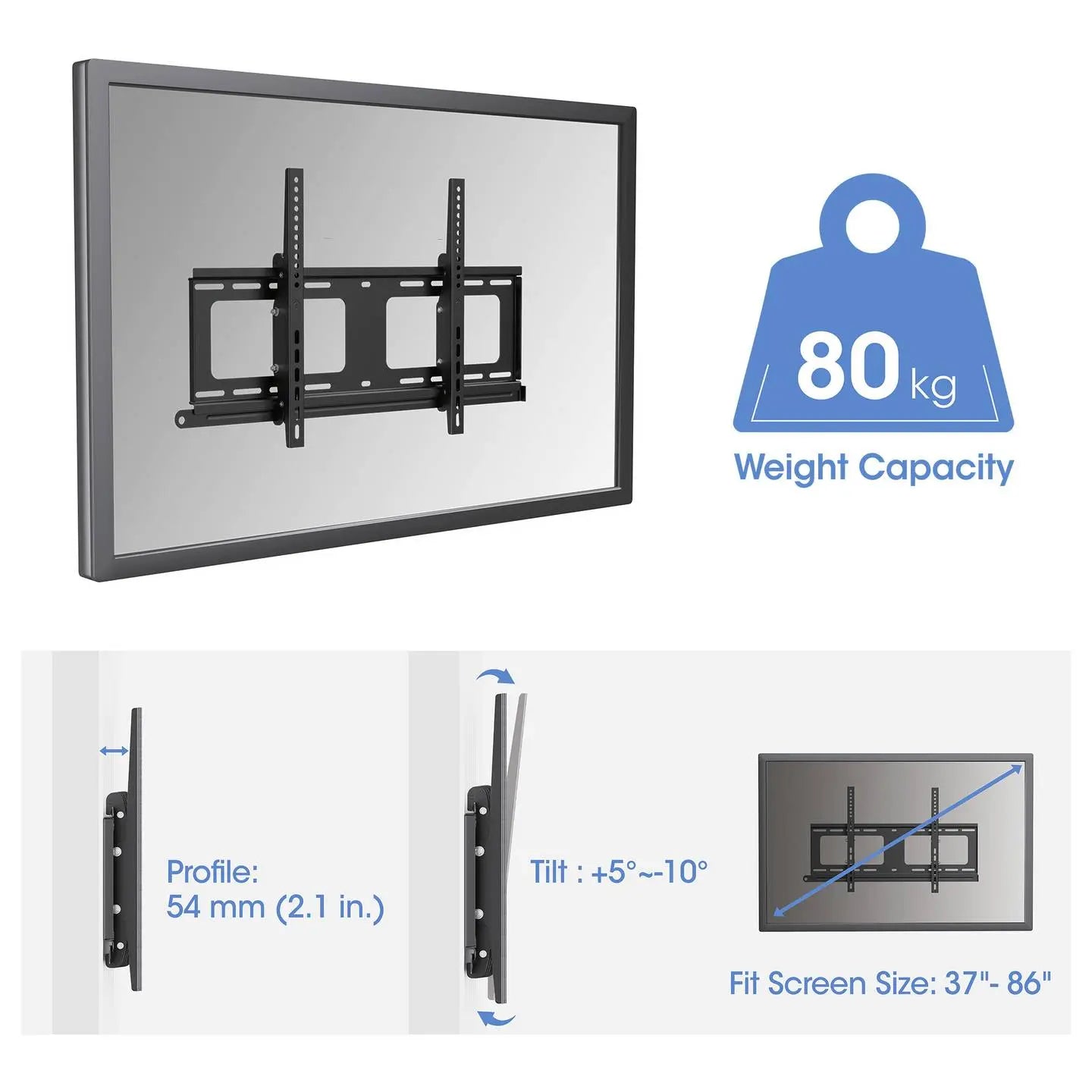 B-Ware Manhattan Tv Wandhalterung Halter 37 86" 80kg Outdoor Fernseher Halterung  - 766623462143