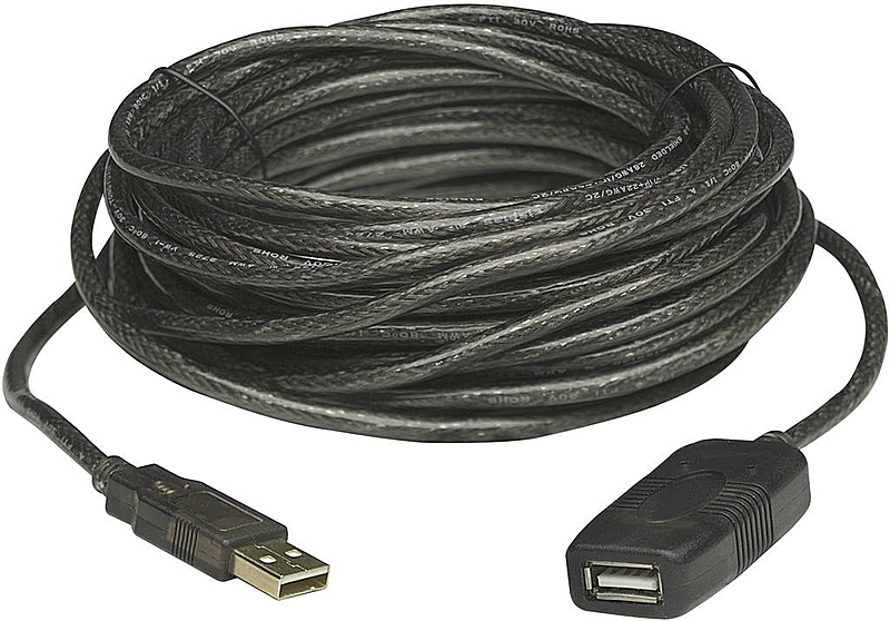 Manhattan Usb 2.0 Verlängerungskabel 20 M Folienschirmung 480 M Bit/S Schwarz B-Ware - 766623150958