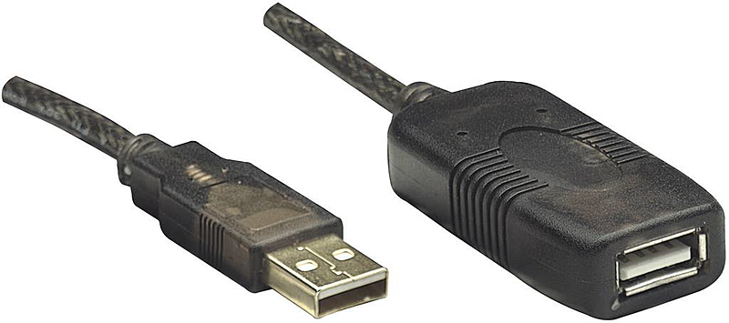 Manhattan Usb 2.0 Verlängerungskabel 20 M Folienschirmung 480 M Bit/S Schwarz B-Ware - 766623150958