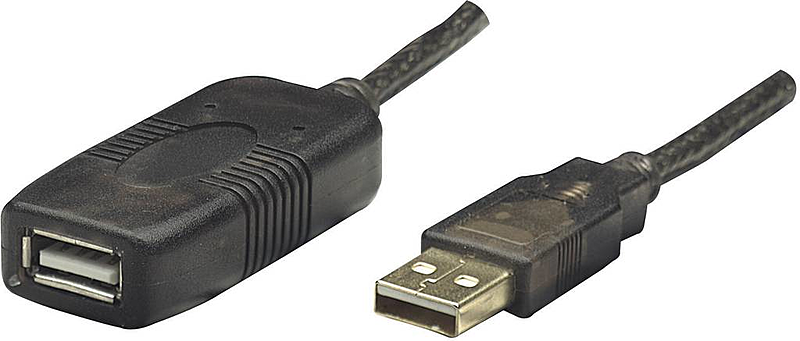 Manhattan Usb 2.0 Verlängerungskabel 20 M Folienschirmung 480 M Bit/S Schwarz B-Ware - 766623150958