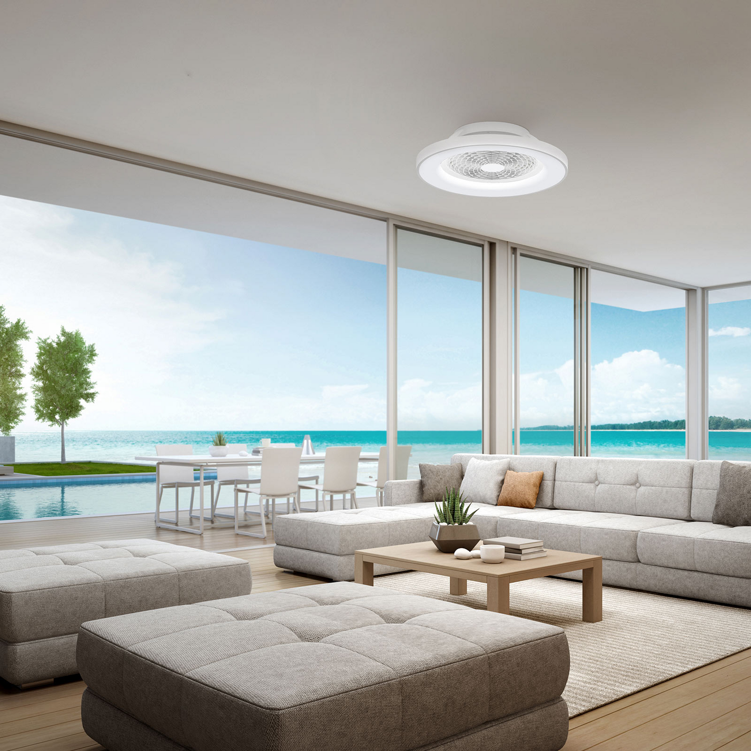 B-Ware Mantra Iluminación Deckenventilator Tibet Deckenlampe Ventilator Lüfter Lampe