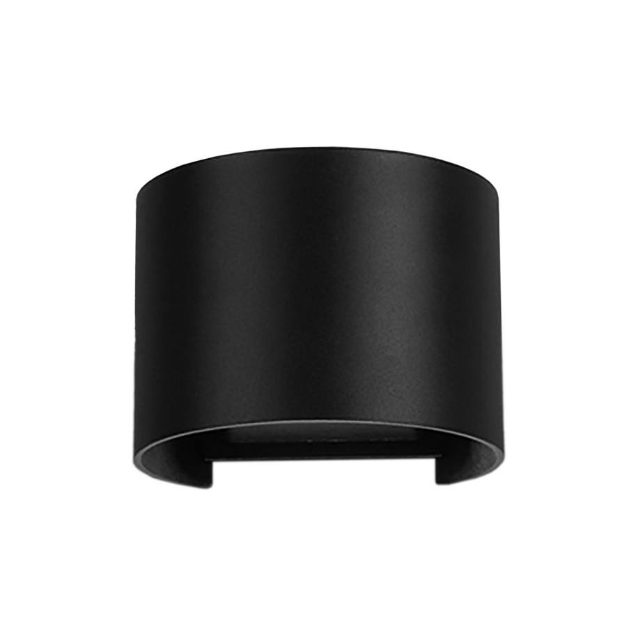 Mantra Iluminación Led Außenwandleuchte Davos Rund Schwarz Dimmbar Aluminium B-Ware - 8435153286049