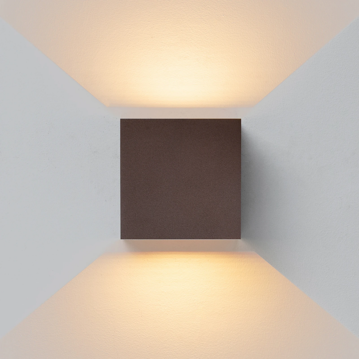 Mantra Iluminación Led Außenwandleuchte Wandleuchte Davos Xl Corten Eckig Lampe B-Ware - 8435153286124