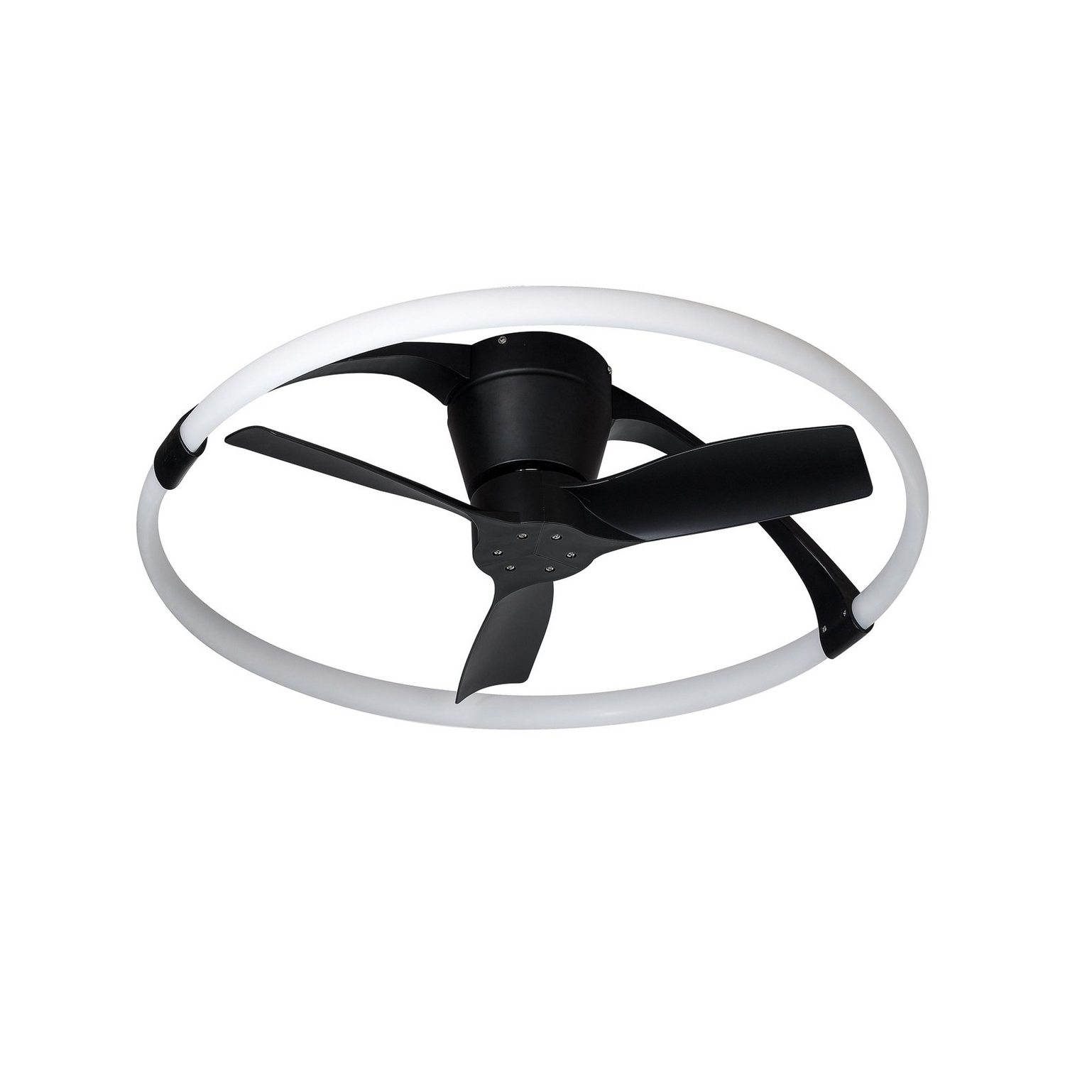 B-Ware Mantra Iluminación Led Deckenventilator Ventilator Nepal Mini App Schwarz Weiß