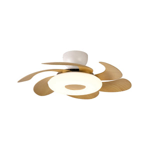 B-Ware Deckenventilator Ventilator Lampe LED Beleuchtung Mantra Iluminación Flower Holz