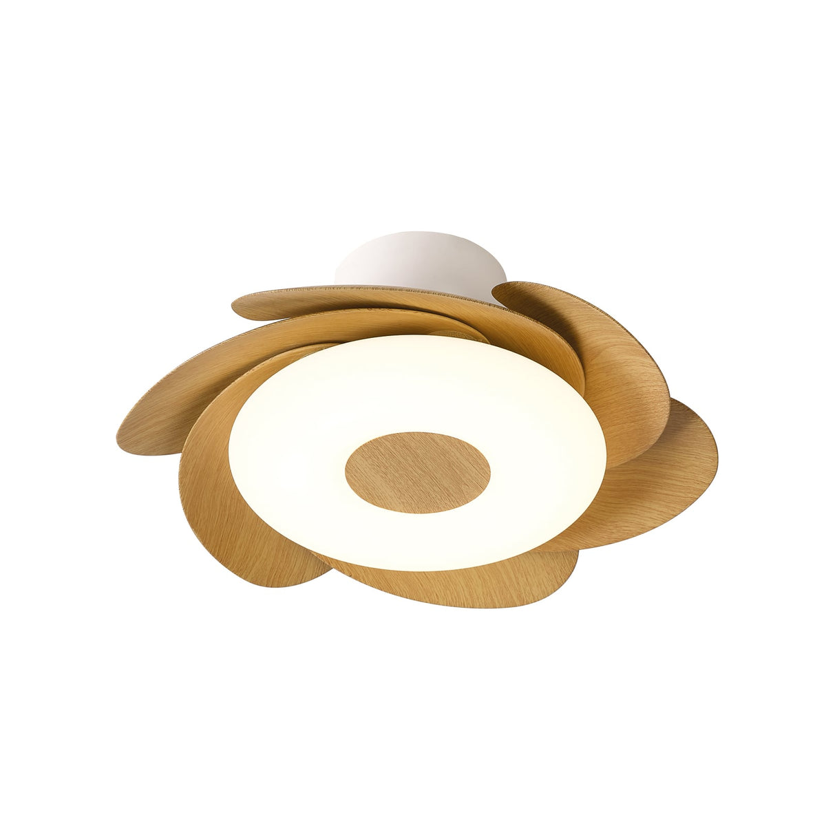 Deckenventilator Ventilator Lampe LED Beleuchtung Mantra Iluminación Flower Holz - 8435153287046