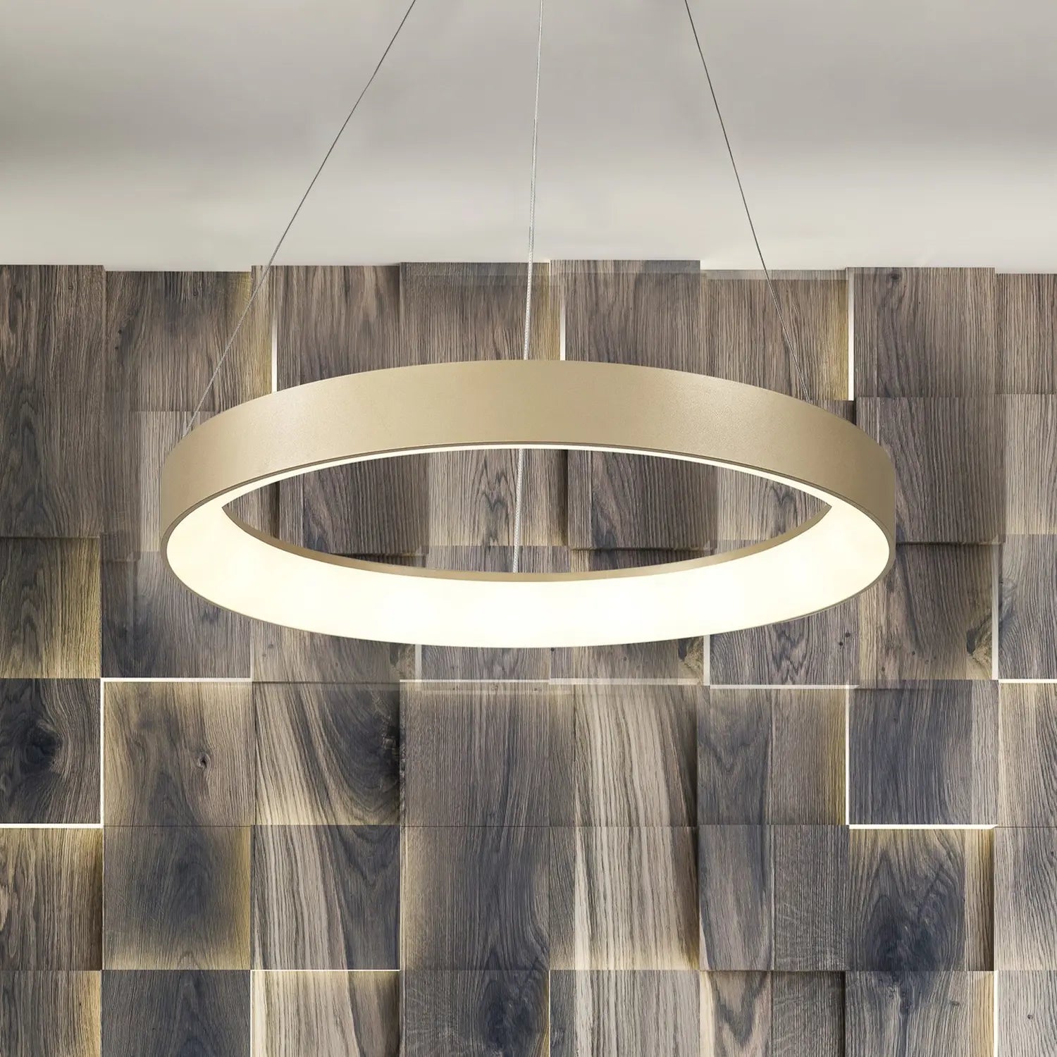 B-Ware Mantra Iluminación Led Hängeleuchte Niseko Ii Fernbedienung ø 38cm Goldfarben - 8435153286278