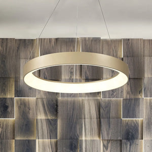 B-Ware Mantra Iluminación Led Hängeleuchte Niseko Ii Fernbedienung ø 38cm Goldfarben