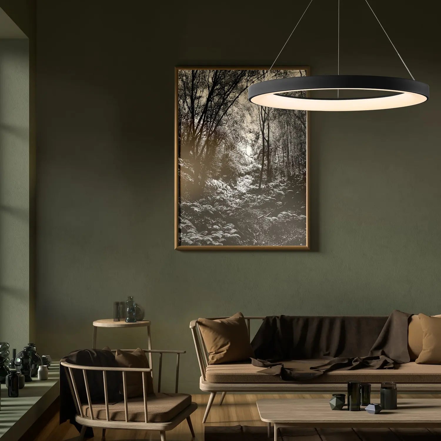 B-Ware Mantra Niseko Ii Pendelleuchte Hängeleuchte Led Fernbedienung Schwarz Alu ø 50cm - 8435153285721