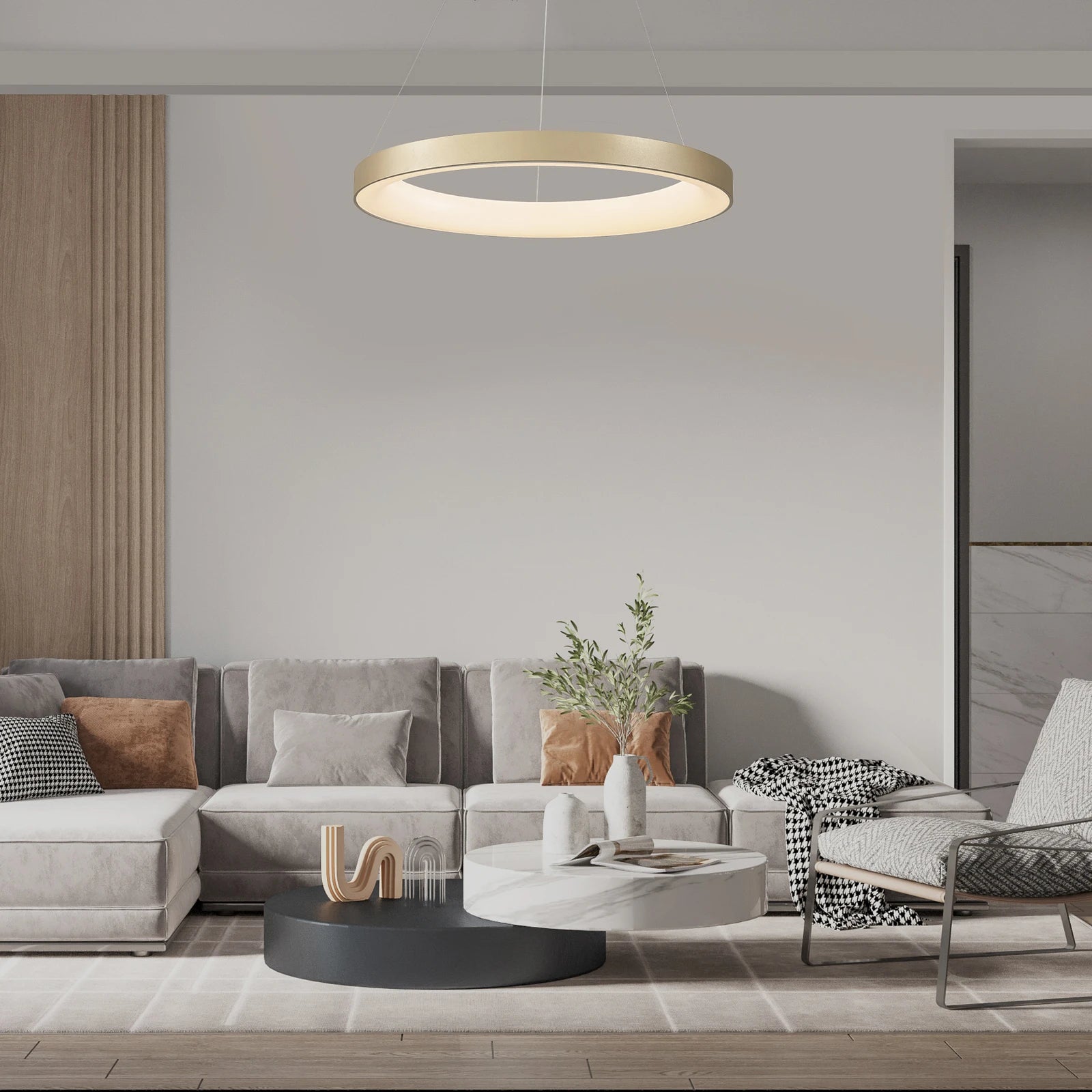 B-Ware Mantra Led Hängeleuchte Niseko Ii Pendelleuchte Fernbedienung ø 50cm Goldfarben - 8435153285745