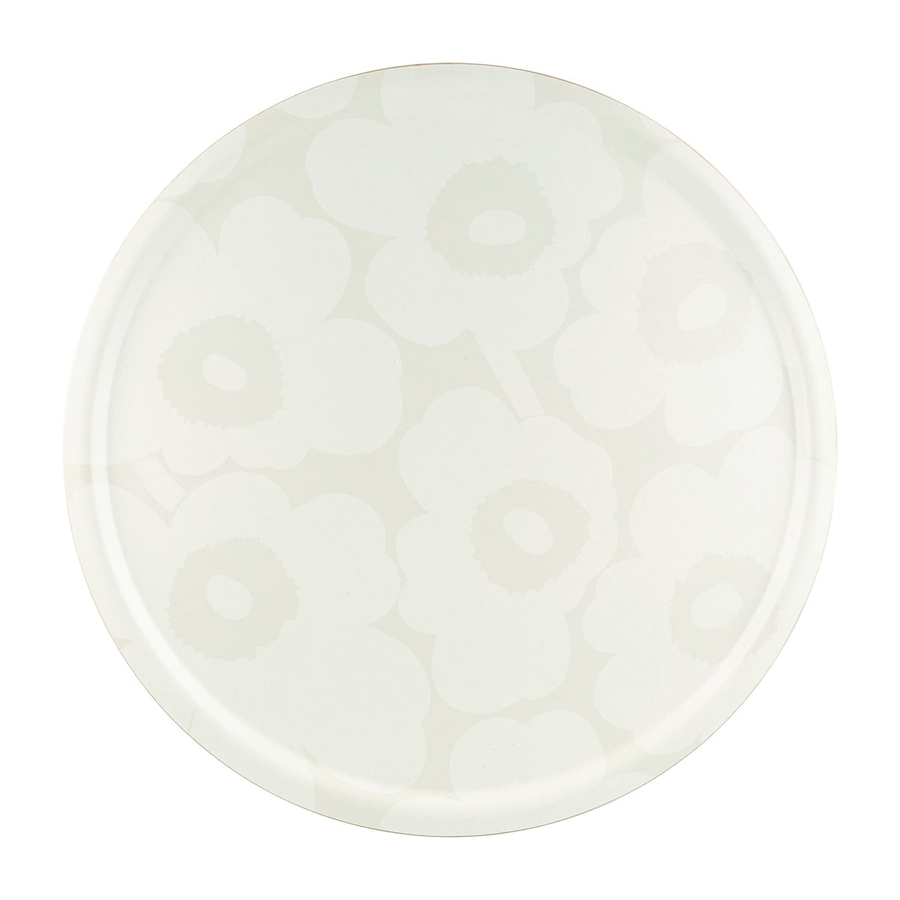 Marimekko Serviertablett Tablett Unikko Mohnmotiv Weiß 65 Cm Siehe Text/Foto B-Ware - 6411254990797