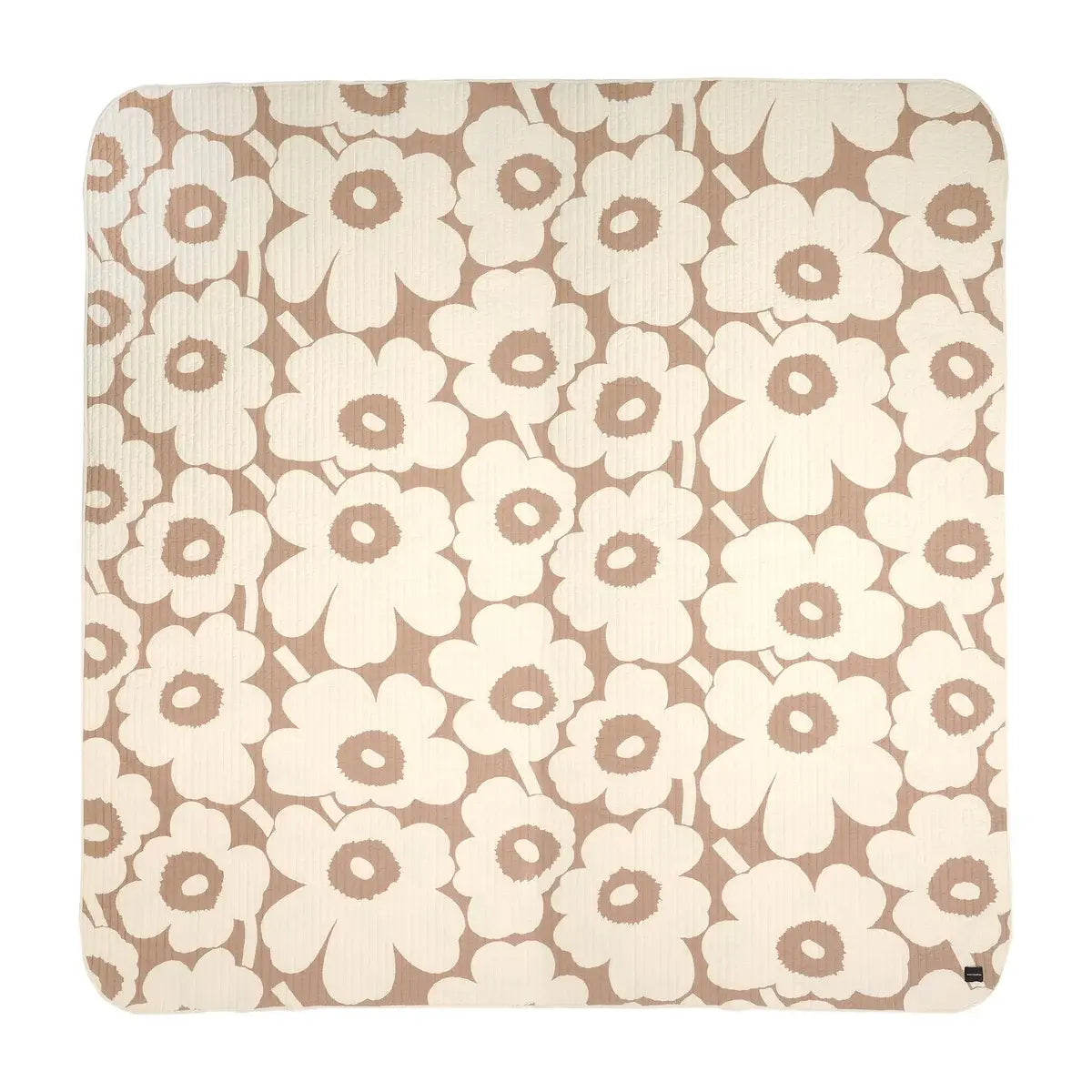 B-Ware Marimekko Tagesdecke überwurf Unikko Baumwolle Leinen Off White 260 X 260 Cm - 6411254753767