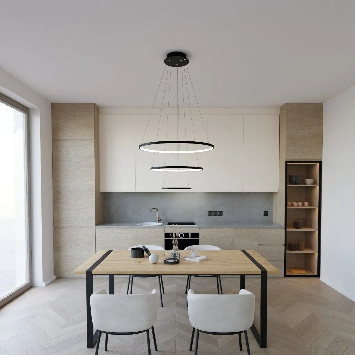 B-Ware Lumière Design Omeva V1 Led Pendelleuchte Dimmbar Cct Fernbedienung Schwarz - 1