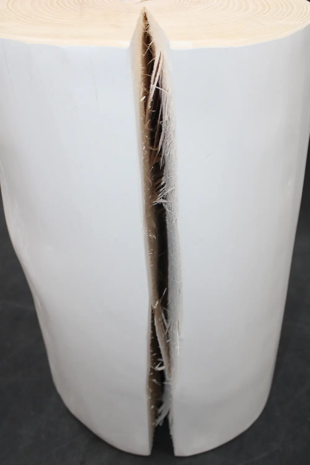 B-Ware Jan Kurtz Block Hocker Rund Weiß Sitzhocker Beistelltisch Couchtisch Siehe Text - 1