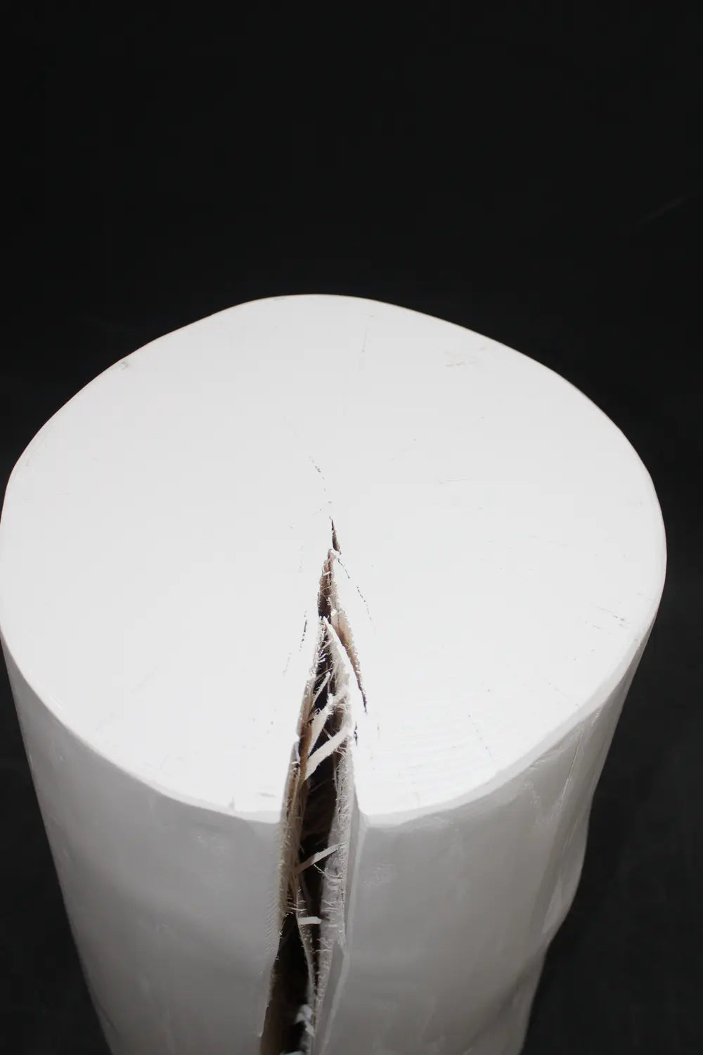 B-Ware Jan Kurtz Block Hocker Rund Weiß Sitzhocker Beistelltisch Couchtisch Siehe Text - 1