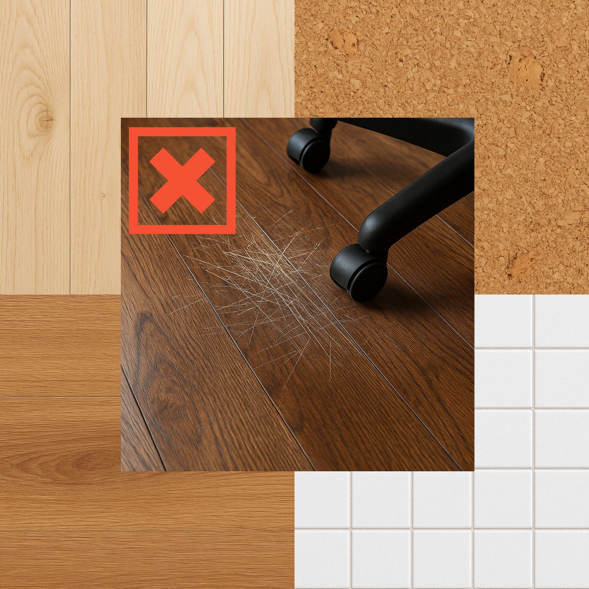 Floortex Bodenschutzmatte Stuhlunterlage Hartböden mit Lippe 120x90 2 STÜCK - 619700