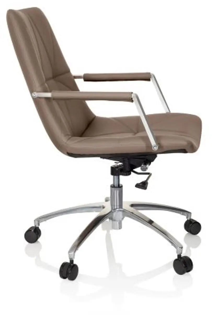 B-Ware Hjh Office Bürostuhl Drehstuhl Stuhl Saranto Ii Kunstleder Braun Armlehne Retro  - 4251084675998