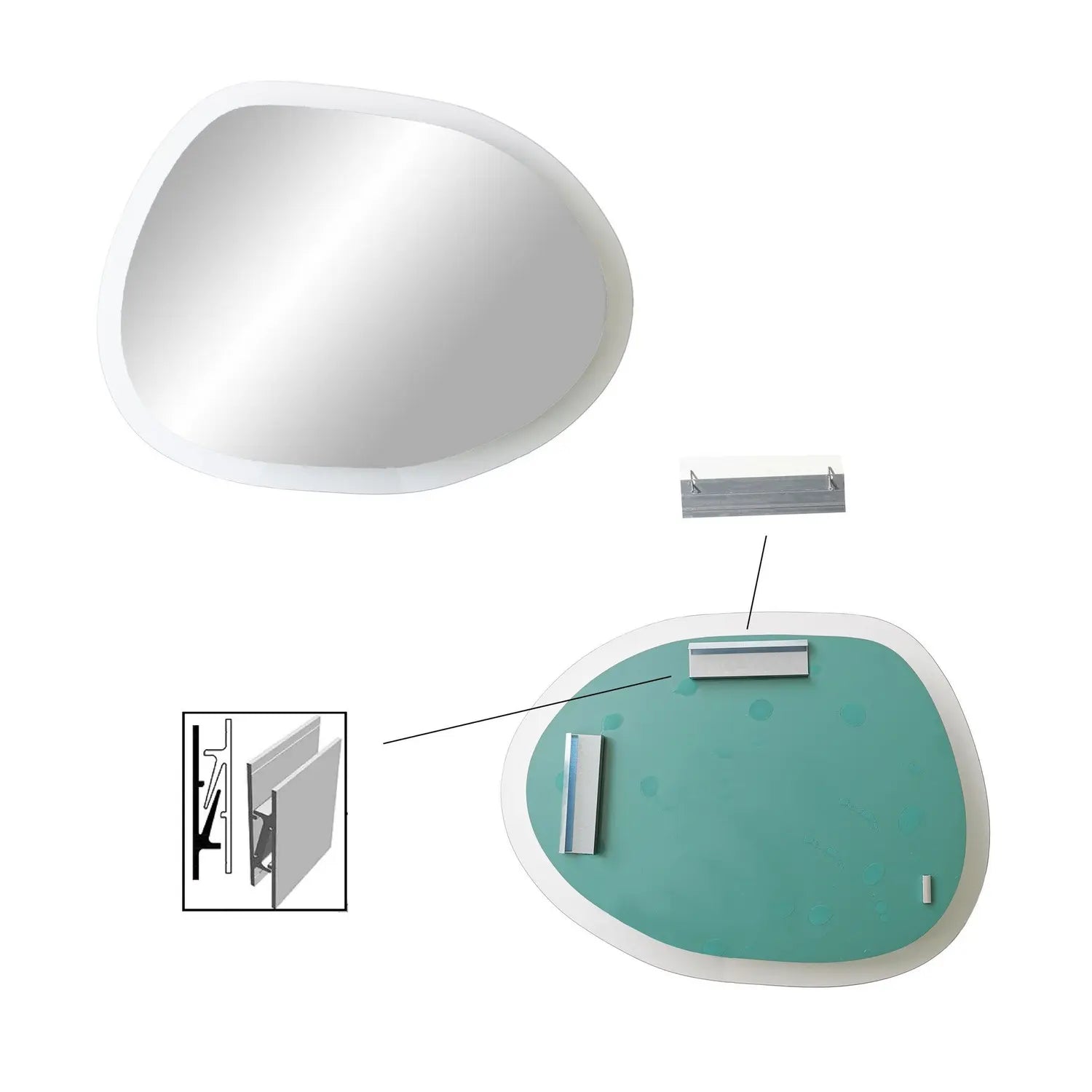 B-Ware Gozos Wandspiegel Spiegel Marzagon Spiegel Modern Industrial Siehe Text/Foto - 8682870860391