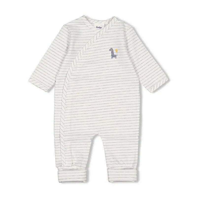 Feetje Schlafanzug Einteiler Overall Baby Grau Giraffe Jungen Mädchen Größe 74 B-Ware - 1