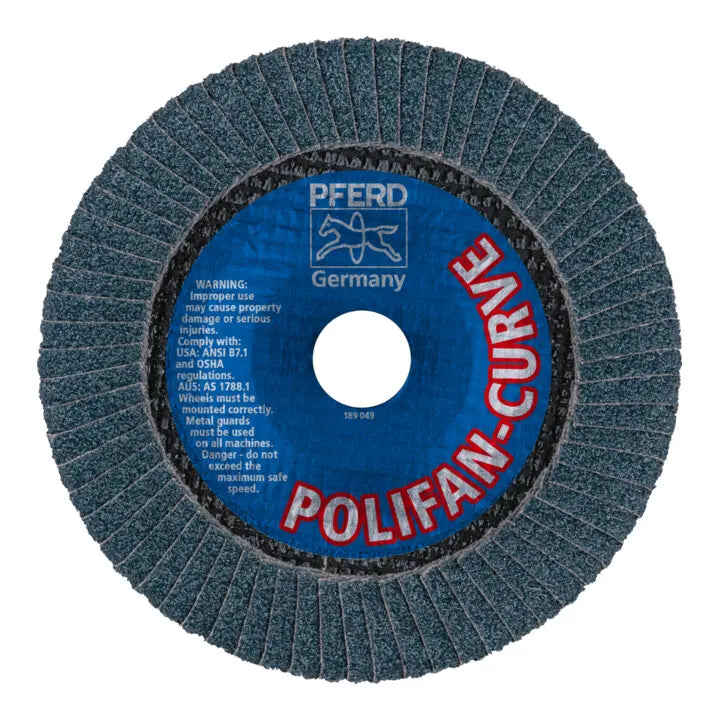 B-Ware Pferd Fächerscheibe Schleifscheibe Polifan Curve Sgp Stahl Edelstahl 150x22,23mm - 4007220844939