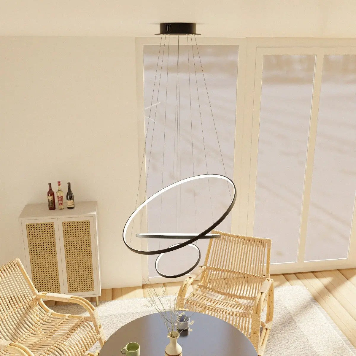 B-Ware Lumière Design Omeva V1 Led Pendelleuchte Dimmbar Cct Fernbedienung Schwarz - 1