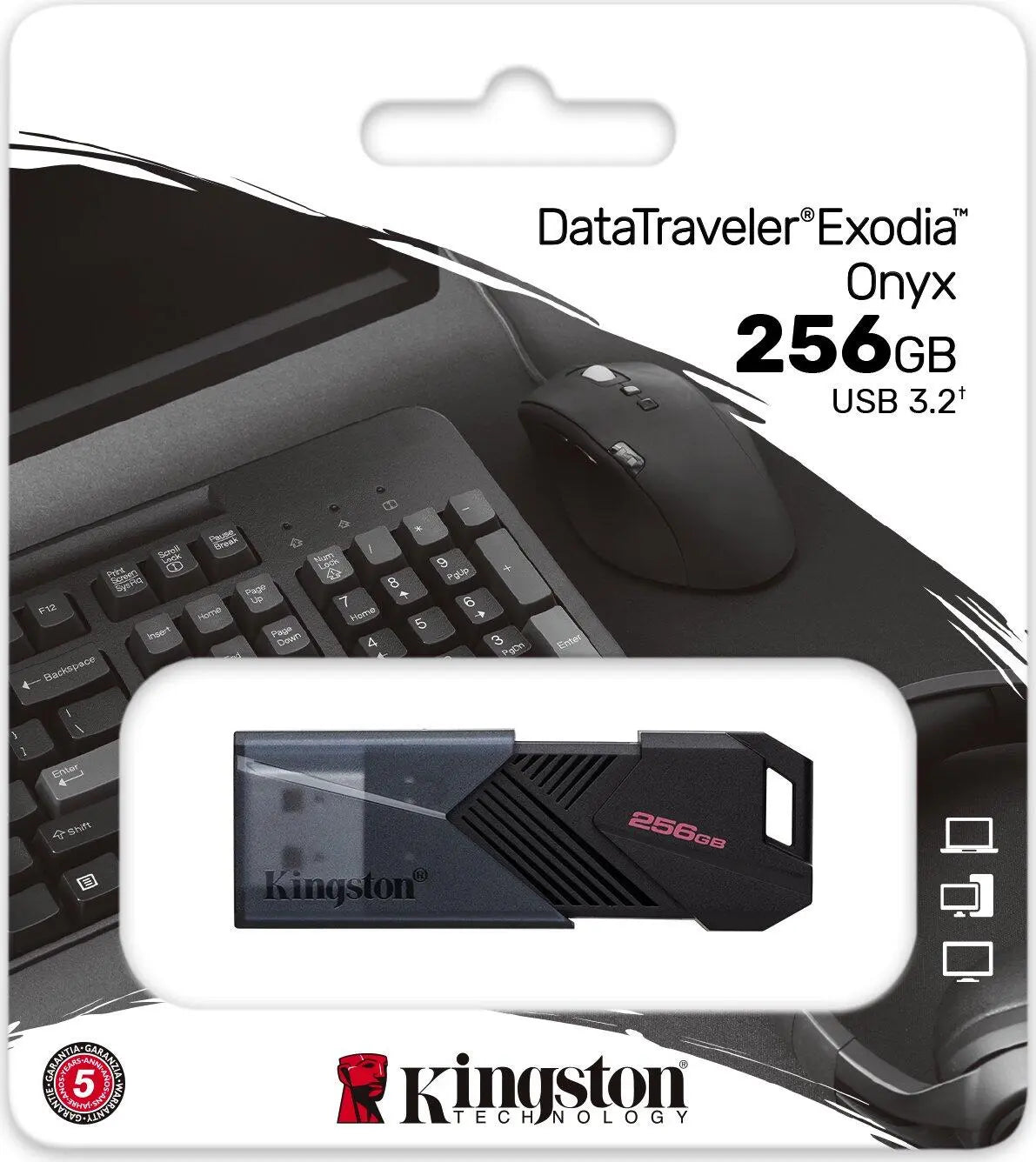 B-Ware Kingston Usb Stick Speicherstick Data Traveler Exodia Onyx 256 Gb Mattschwarz  - 740617332674