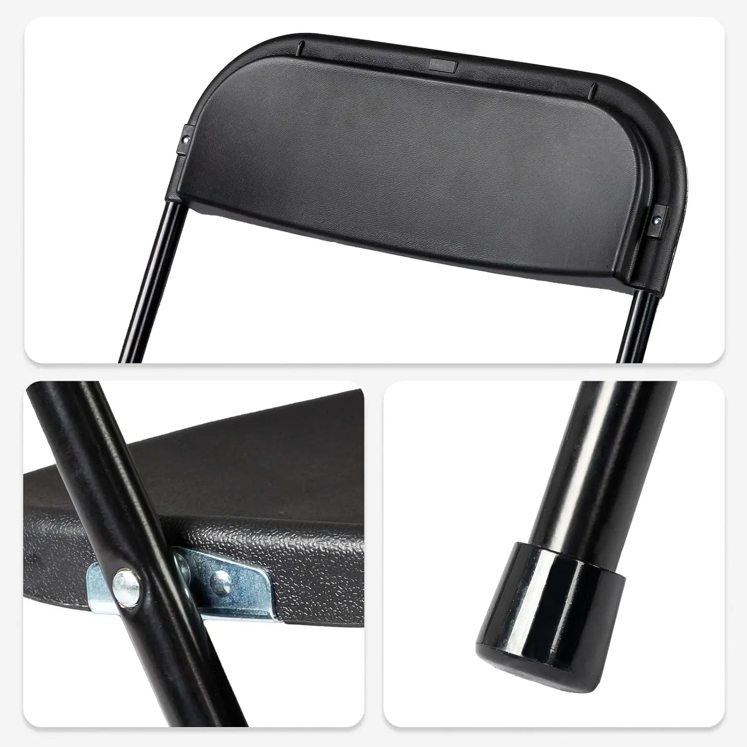 Leadzm Klappstühle 4er Set Gartenstuhl Klappbar Tragbare Bürostuh Metallgestell B-Ware - 1