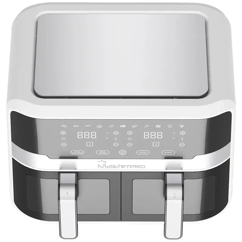B-Ware Master Pro Fritteuse Heißluftfritteuse Airfryer Duo 900 Doppelkorb Weiß Led Fryer - 6926427686150