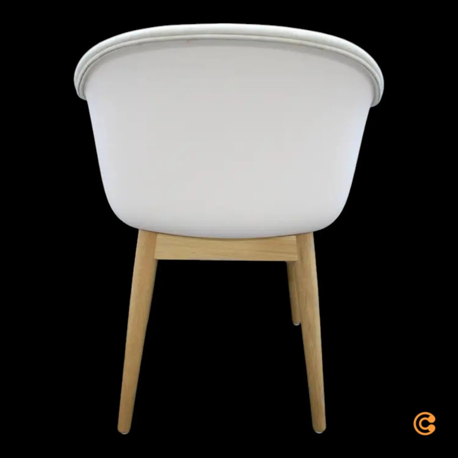 B-Ware Muuto Fiber Armchair Eiche Gestell Beige Melierte Sitzschale Stuhl Siehe Text - 1