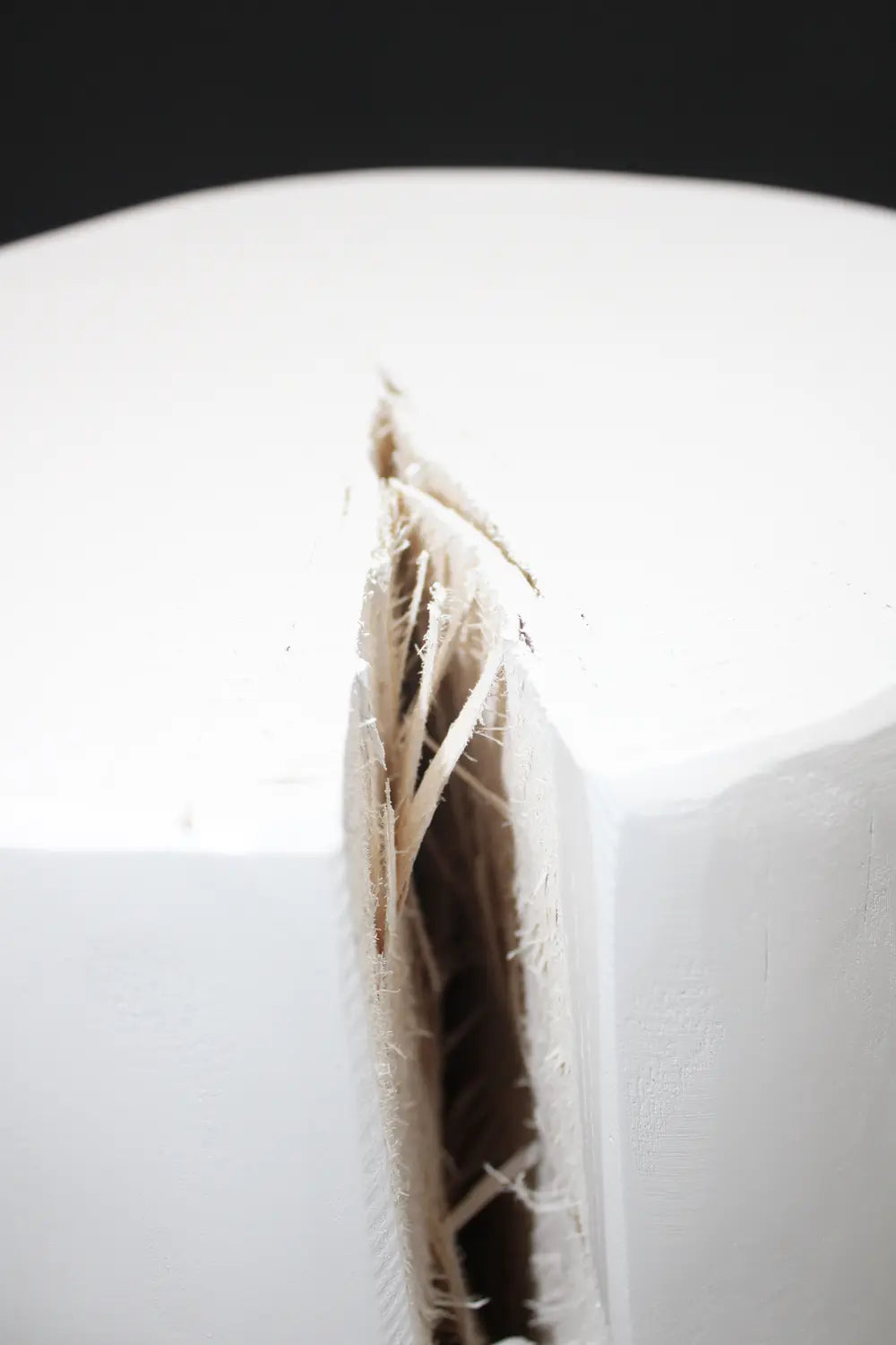 B-Ware Jan Kurtz Block Hocker Rund Weiß Sitzhocker Beistelltisch Couchtisch Siehe Text - 1