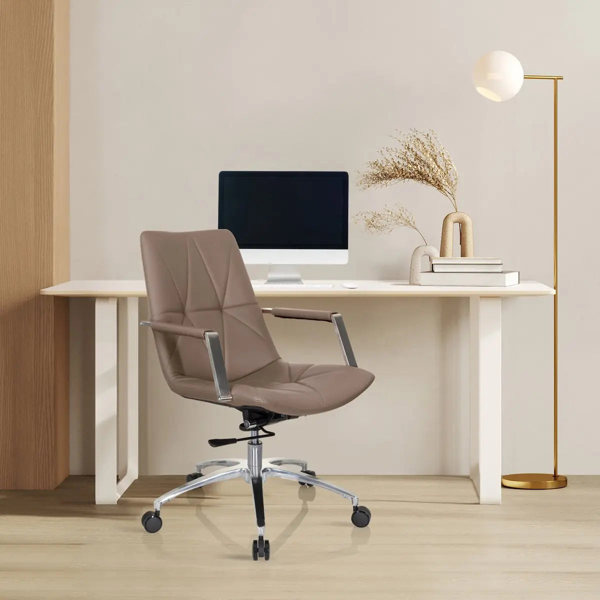 B-Ware Hjh Office Bürostuhl Drehstuhl Stuhl Saranto Ii Kunstleder Braun Armlehne Retro  - 4251084675998