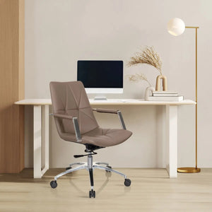 B-Ware Hjh Office Bürostuhl Drehstuhl Stuhl Saranto Ii Kunstleder Braun Armlehne Retro