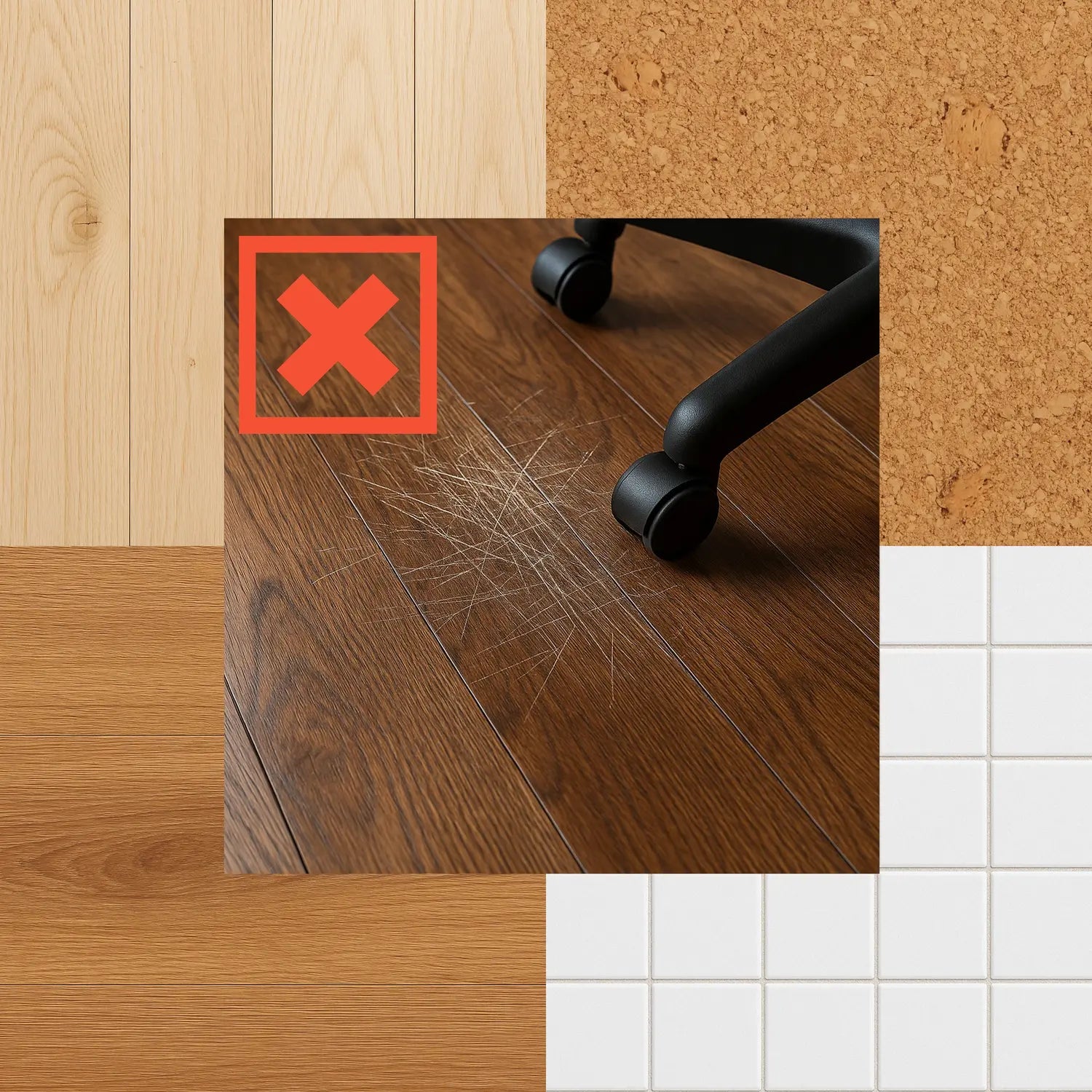 B-Ware Floortex Bodenschutzmatte Stuhlunterlage Hartböden Mit Lippe 120x90 2 Stück - 619700